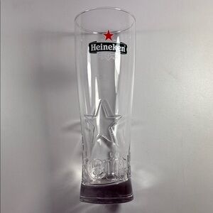 BRAND NEW Heineken Clear Pilsner Glass with Red Star